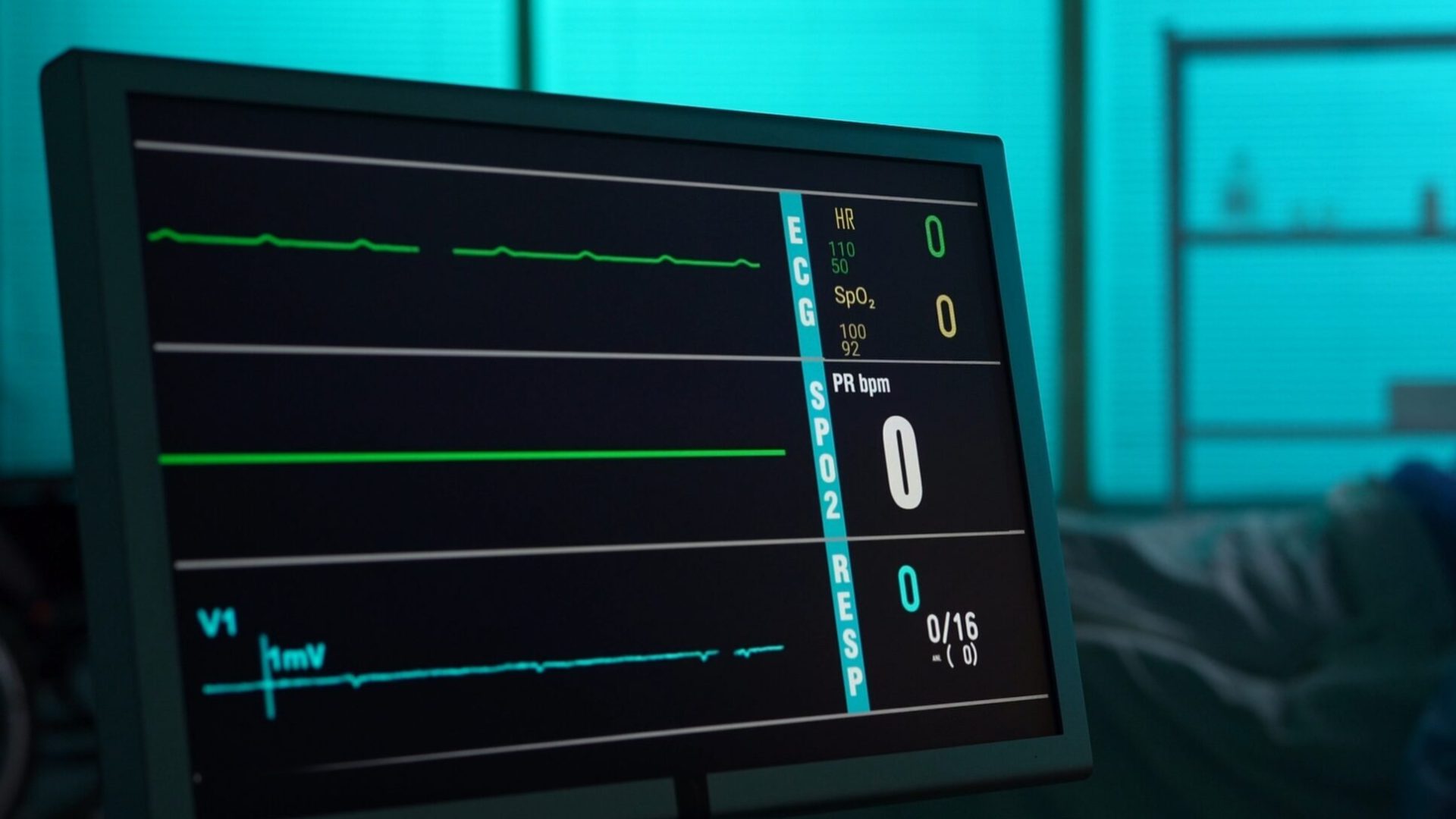 Close-up,Shot,Capturing,Intencive,Care,Unit,Showing,Heart,And,Pressure